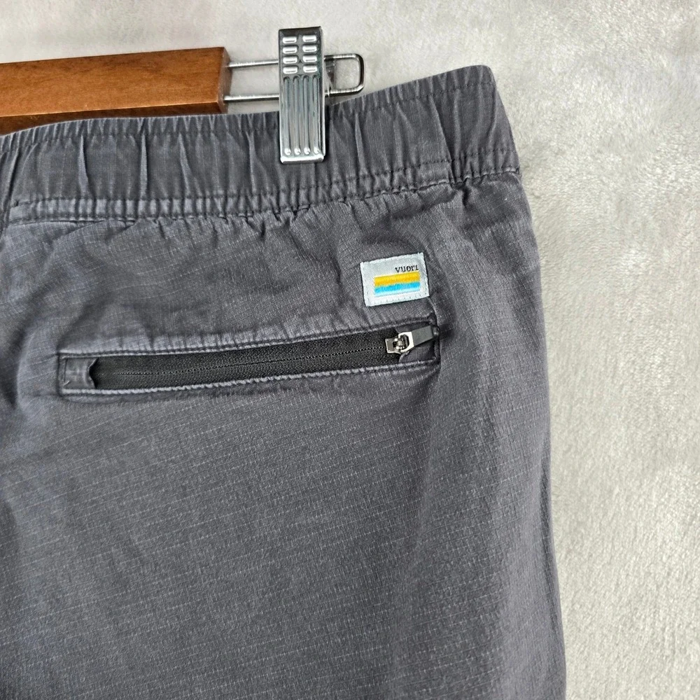 Vuori Ripstop Climber Pants Mens Large Charcoal Gray Elastic Waist Cargo Jogger